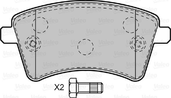 Valeo 601010 - Тормозные колодки, дисковые, комплект autospares.lv