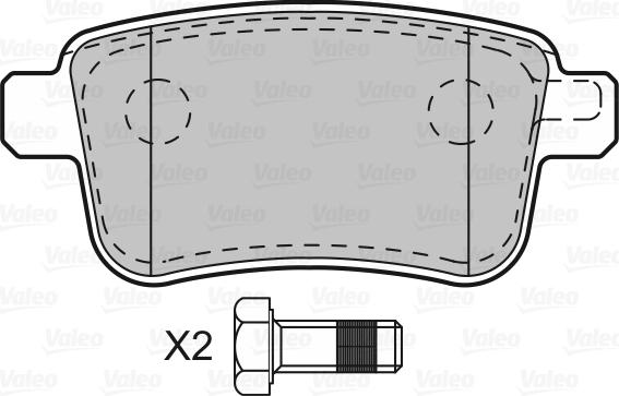 Valeo 601011 - Тормозные колодки, дисковые, комплект autospares.lv