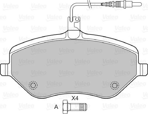 Valeo 601072 - Тормозные колодки, дисковые, комплект autospares.lv