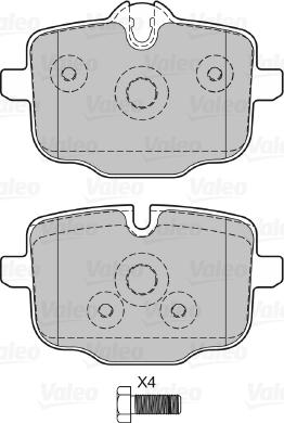 Valeo 601145 - Тормозные колодки, дисковые, комплект autospares.lv