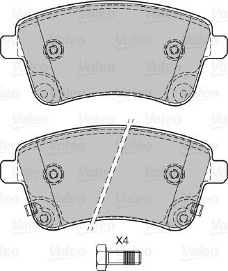 Valeo 601141 - Тормозные колодки, дисковые, комплект autospares.lv