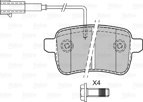 Valeo 601142 - Тормозные колодки, дисковые, комплект autospares.lv