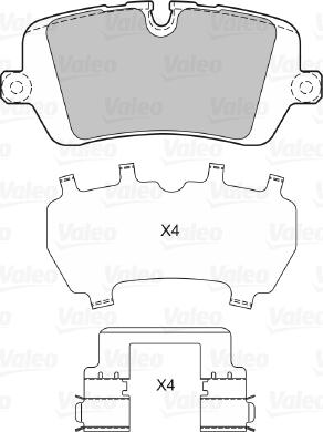 Valeo 601360 - Тормозные колодки, дисковые, комплект autospares.lv