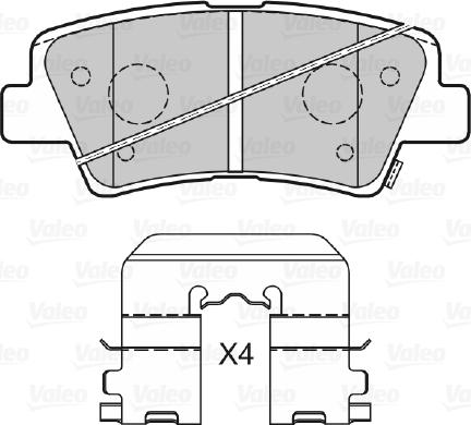 Valeo 601301 - Тормозные колодки, дисковые, комплект autospares.lv