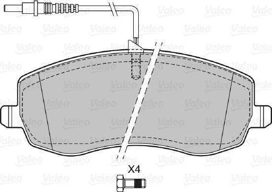 Valeo 601384 - Тормозные колодки, дисковые, комплект autospares.lv