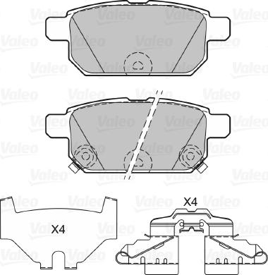 Valeo 601285 - Тормозные колодки, дисковые, комплект autospares.lv