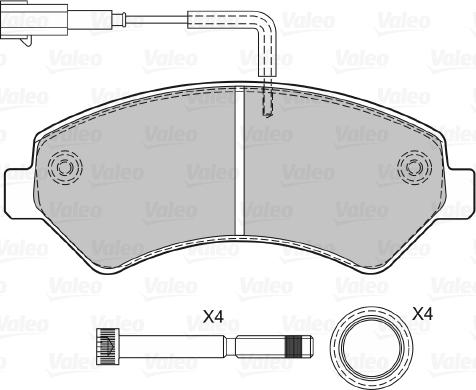 Valeo 601276 - Тормозные колодки, дисковые, комплект autospares.lv