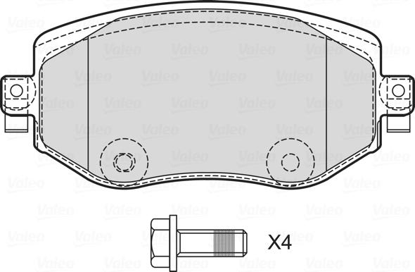 Valeo 601744 - Тормозные колодки, дисковые, комплект autospares.lv