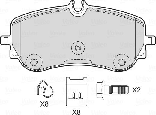 Valeo 601741 - Тормозные колодки, дисковые, комплект autospares.lv