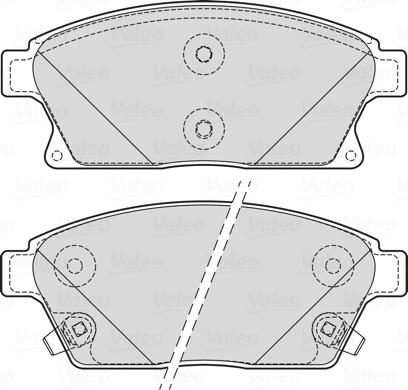 Valeo 601705 - Тормозные колодки, дисковые, комплект autospares.lv