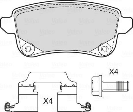 Valeo 601706 - Тормозные колодки, дисковые, комплект autospares.lv