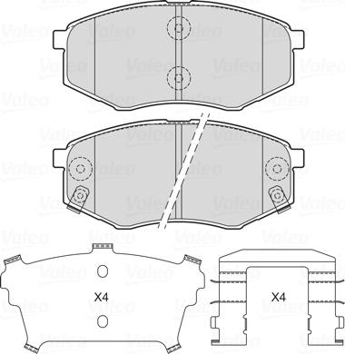 Valeo 601715 - Тормозные колодки, дисковые, комплект autospares.lv