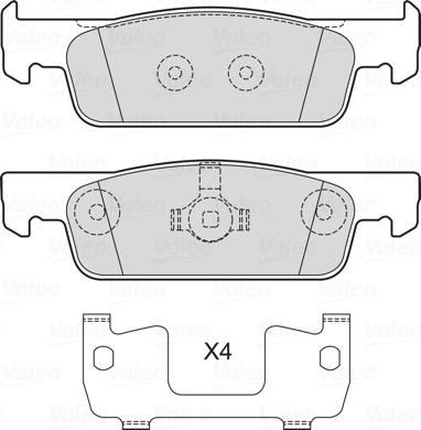 Valeo 601716 - Тормозные колодки, дисковые, комплект autospares.lv