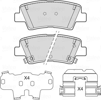 Valeo 601718 - Тормозные колодки, дисковые, комплект autospares.lv