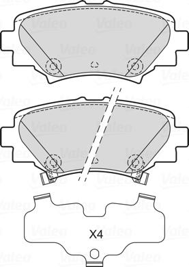 Valeo 601736 - Тормозные колодки, дисковые, комплект autospares.lv