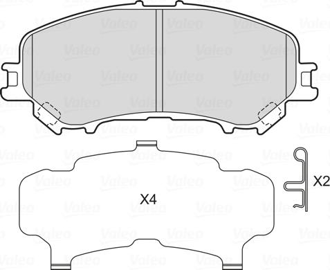 Valeo 601733 - Тормозные колодки, дисковые, комплект autospares.lv