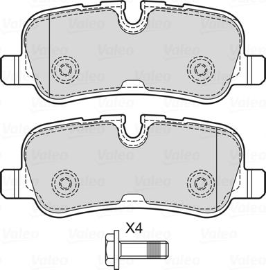 Valeo 601726 - Тормозные колодки, дисковые, комплект autospares.lv