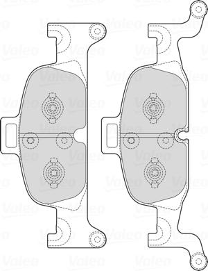 Valeo 601721 - Тормозные колодки, дисковые, комплект autospares.lv