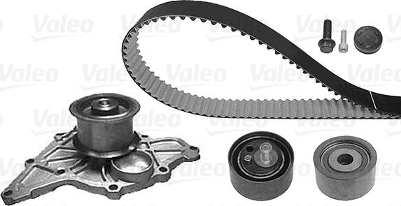 Valeo 614599 - Водяной насос + комплект зубчатого ремня ГРМ autospares.lv