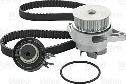 Valeo 614595 - Водяной насос + комплект зубчатого ремня ГРМ autospares.lv