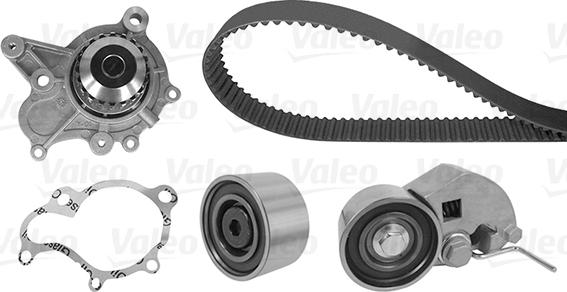 Valeo 614590 - Водяной насос + комплект зубчатого ремня ГРМ autospares.lv