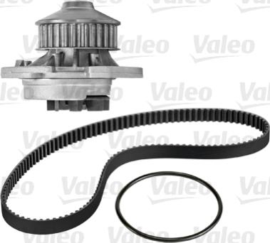 Valeo 614544 - Водяной насос + комплект зубчатого ремня ГРМ autospares.lv