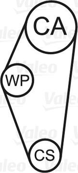 Valeo 614606 - Водяной насос + комплект зубчатого ремня ГРМ autospares.lv