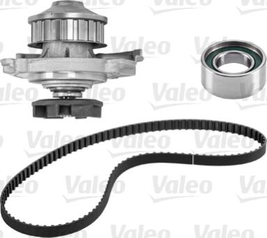Valeo 614546 - Водяной насос + комплект зубчатого ремня ГРМ autospares.lv