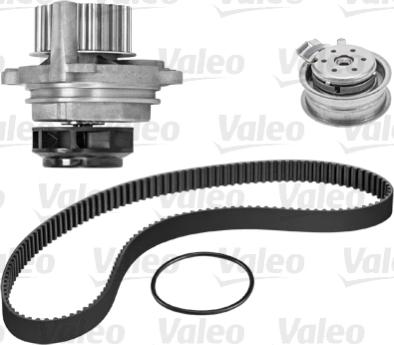 Valeo 614543 - Водяной насос + комплект зубчатого ремня ГРМ autospares.lv