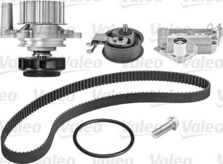 Valeo 614554 - Водяной насос + комплект зубчатого ремня ГРМ autospares.lv