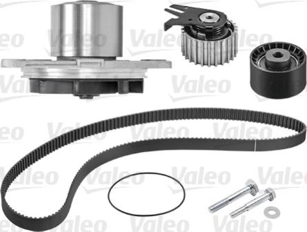 Valeo 614551 - Водяной насос + комплект зубчатого ремня ГРМ autospares.lv