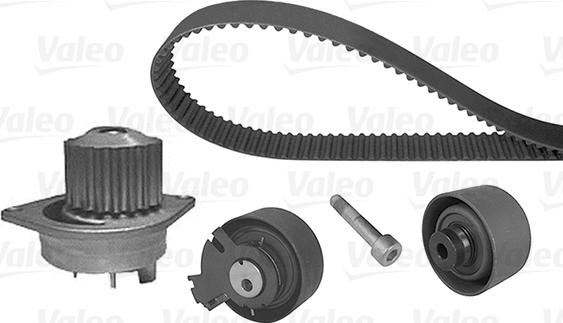 Valeo 614569 - Водяной насос + комплект зубчатого ремня ГРМ autospares.lv