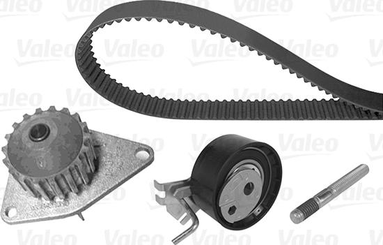 Valeo 614566 - Водяной насос + комплект зубчатого ремня ГРМ autospares.lv