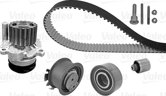 Valeo 614563 - Водяной насос + комплект зубчатого ремня ГРМ autospares.lv