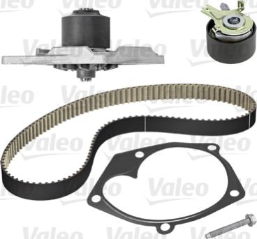 Valeo 614506 - Водяной насос + комплект зубчатого ремня ГРМ autospares.lv