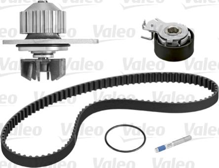 Valeo 614508 - Водяной насос + комплект зубчатого ремня ГРМ autospares.lv