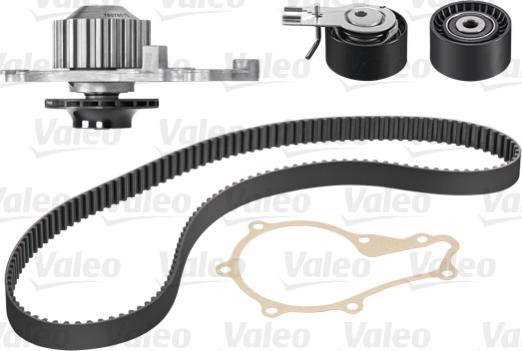 Valeo 614503 - Водяной насос + комплект зубчатого ремня ГРМ autospares.lv