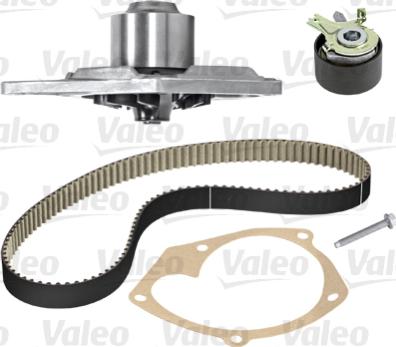 Valeo 614502 - Водяной насос + комплект зубчатого ремня ГРМ autospares.lv