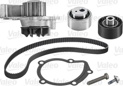 Valeo 614512 - Водяной насос + комплект зубчатого ремня ГРМ autospares.lv