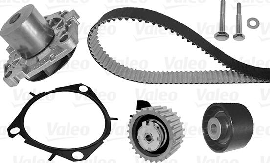 Valeo 614589 - Водяной насос + комплект зубчатого ремня ГРМ autospares.lv