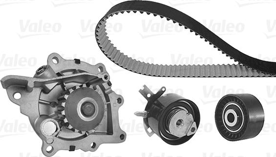 Valeo 614588 - Водяной насос + комплект зубчатого ремня ГРМ autospares.lv