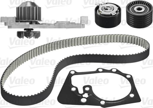 Valeo 614535 - Водяной насос + комплект зубчатого ремня ГРМ autospares.lv