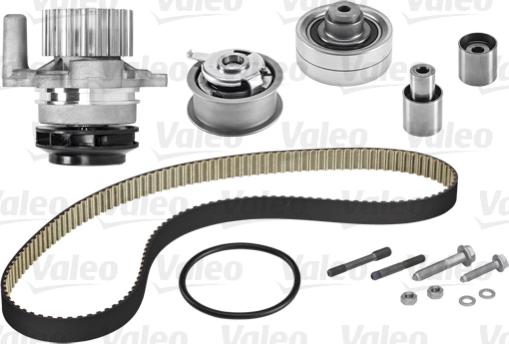 Valeo 614525 - Водяной насос + комплект зубчатого ремня ГРМ autospares.lv