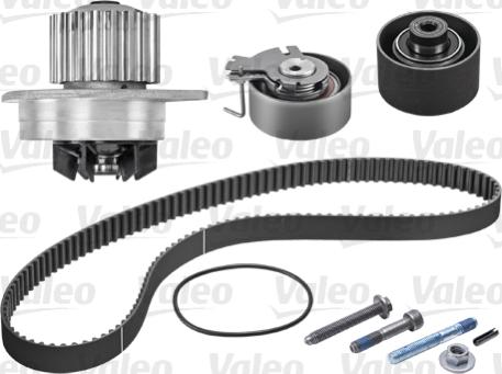 Valeo 614528 - Водяной насос + комплект зубчатого ремня ГРМ autospares.lv