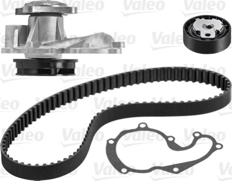 Valeo 614523 - Водяной насос + комплект зубчатого ремня ГРМ autospares.lv