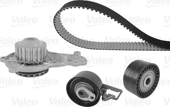 Valeo 614574 - Водяной насос + комплект зубчатого ремня ГРМ autospares.lv