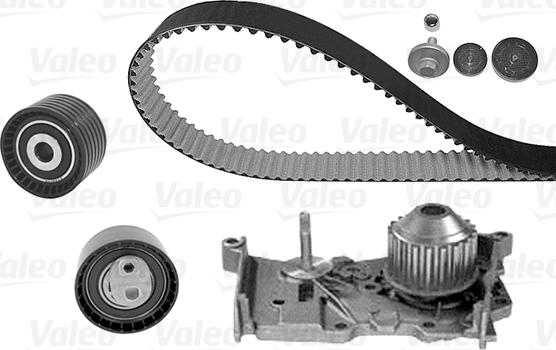 Valeo 614573 - Водяной насос + комплект зубчатого ремня ГРМ autospares.lv