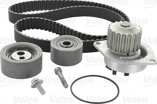 Valeo 614693 - Водяной насос + комплект зубчатого ремня ГРМ autospares.lv