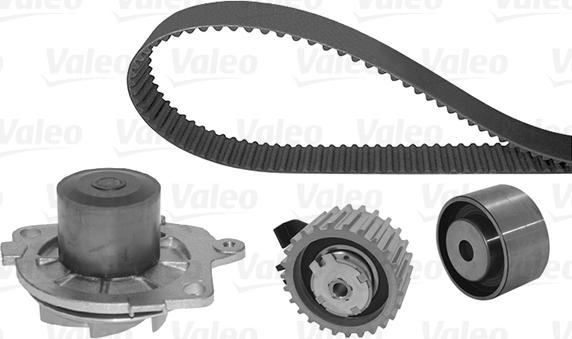 Valeo 614654 - Водяной насос + комплект зубчатого ремня ГРМ autospares.lv