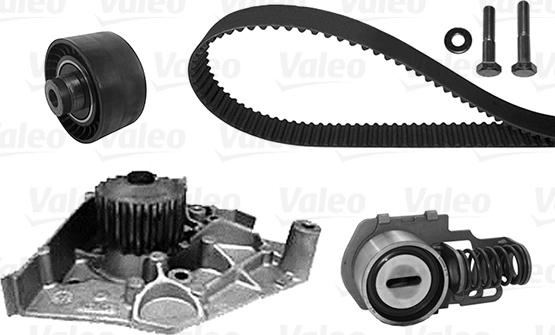 Valeo 614657 - Водяной насос + комплект зубчатого ремня ГРМ autospares.lv